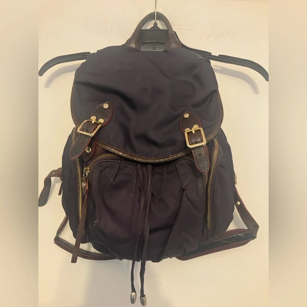 MZ Wallace Marlena Plum Purple Nylon Bedford Medium Backpack